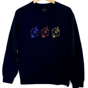 Harry Styles House Black Crewneck Sweatshirt Sz S Love On Tour Concert Merch Fan